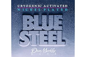 Dean Markley NPS Blue Steel Bass Guitar Strings 5 String Set, 50-128 Medium 5 String Bass Guitar, Cryogenically Processed Steel Bass Strings with Warm Rich Tone, Made in the USA