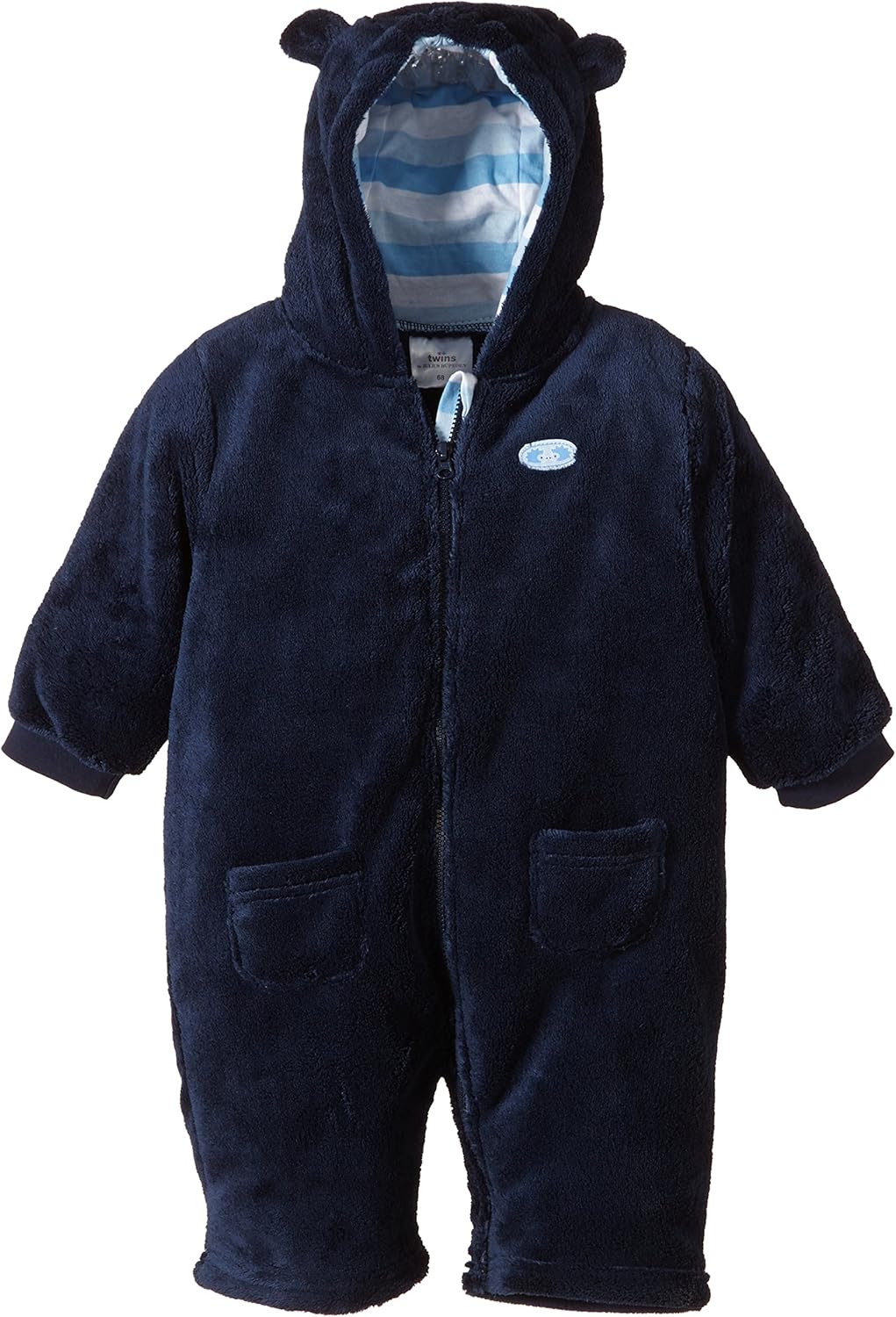 Twins Baby Boys Hooded Fleece Snowsuit, Blue, 46 Months (Manufacturer