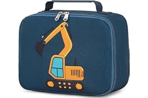 LOIDOU Lunch Box Kids Boys Insulated Lunch Bag Thermal Meal Tote Truck Reusable Lunch Pail Bags for School Travel