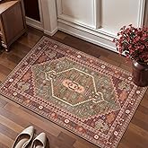 Ciicool Small Area Rug, 2x3ft Boho Rug, Ultra Soft Entry Rugs for Entryway, Non-Slip Washable Rugs Oriental Low-Pile Indoor Mat Floor Carpet for Entrance Bedroom Kitchen Bathroom Foyer Decor
