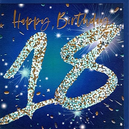 Belly Button Designs Biglietto Di Auguri Per 18 Compleanno Blu Oro Amazon It Cancelleria E Prodotti Per Ufficio