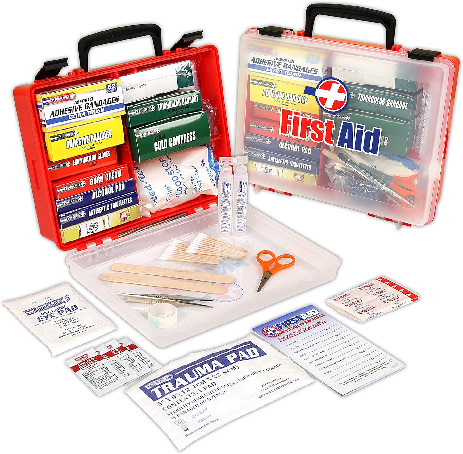 Rapid Care First Aid 81131 Premium 25 Person OSHA/ANSI Compliant Unitized First Aid Kit in Detachable Wall Mountable Poly Case: Home Improvement