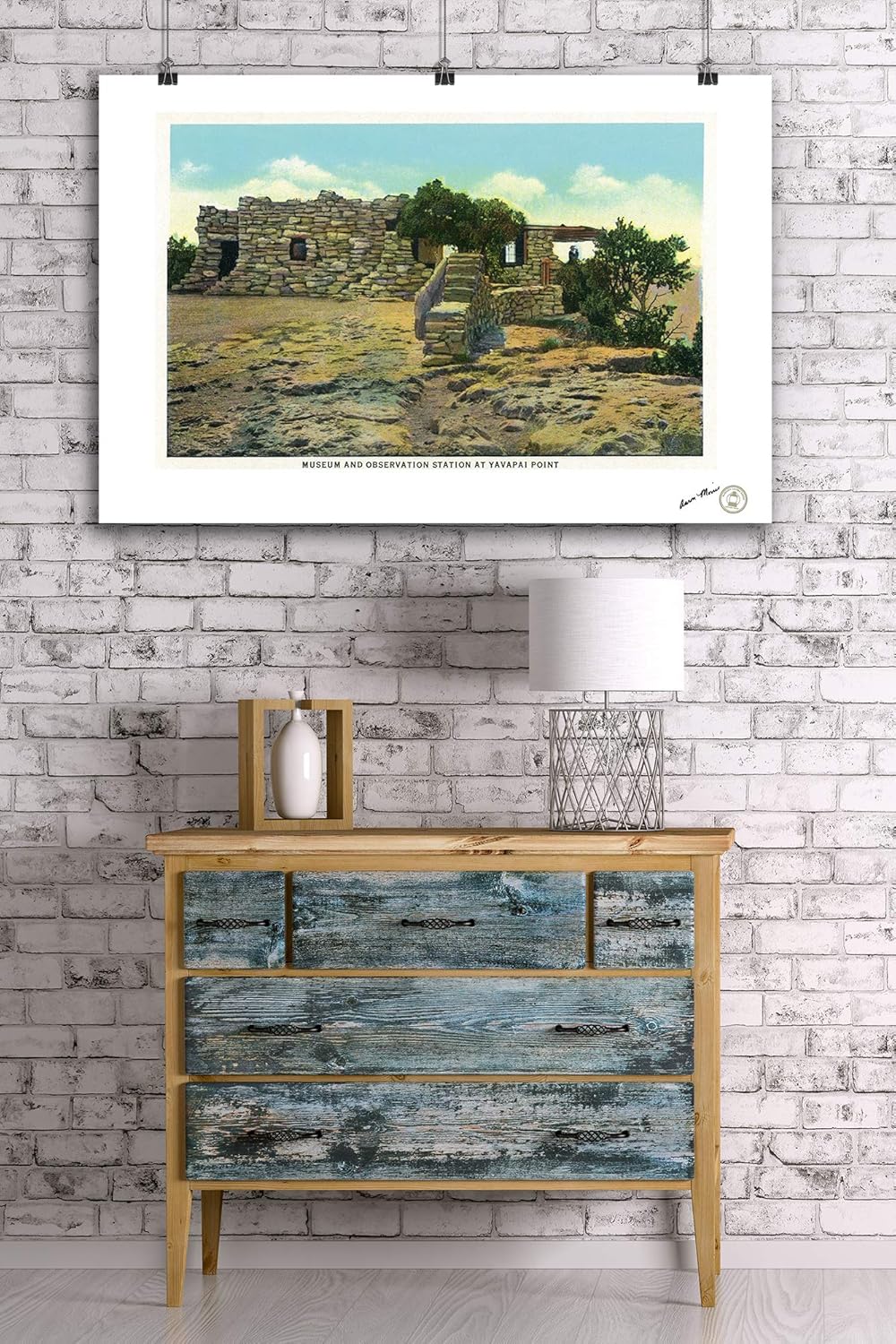 exterior wall decor on 36x54 Giclee Gallery Print Wall Decor Travel Poster Az Exterior View Of Yavapai Point Museum And