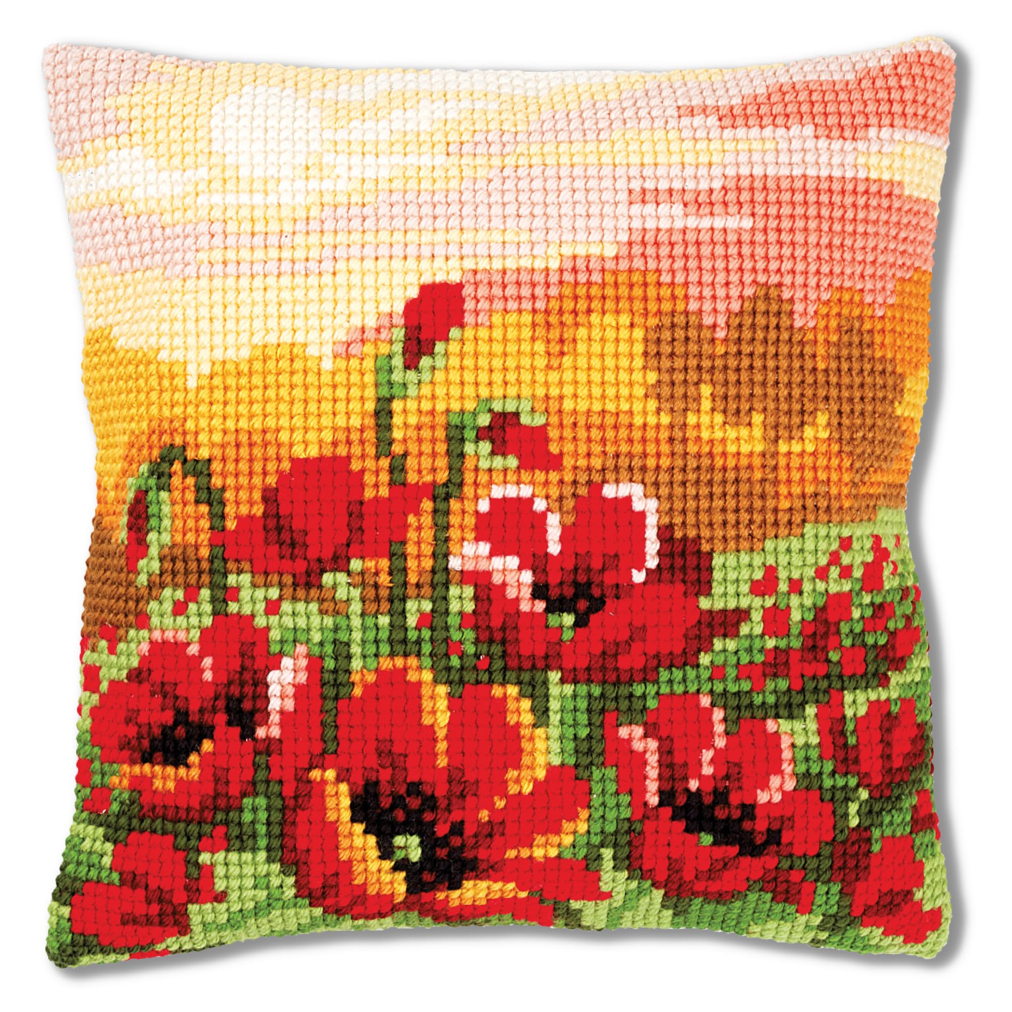 Cross Stitch Cushion Kit Poppy Meadow