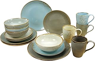 Creatable, 19984, Serie NATURE COLLECTION Skandinavien, Geschirrset 16 teilig Kombiservice, Stein, mehrfarbig, Einheiten