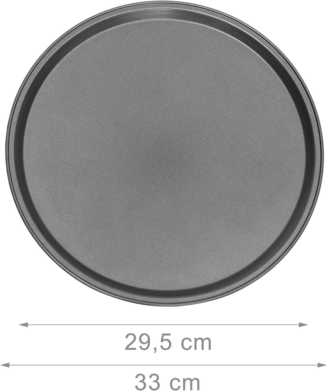 Relaxdays Round Pizza Baking Pan 33 cm 4-Piece Set Baking Plates With Non-Stick Coating For Pizzas And Tarte Flambee With Extra Large Diameter Pizza Baking Tray Made Of Carbon Steel - Image 5