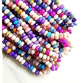 RARE GEMSTONE Natural Multi-Color Opal Rondelle Beads 8 MM Size, 16-Inch Strand, Authentic Gemstone Beads for Custom Bracelets & Necklaces, Loose Stone Beads for Jewelry Making