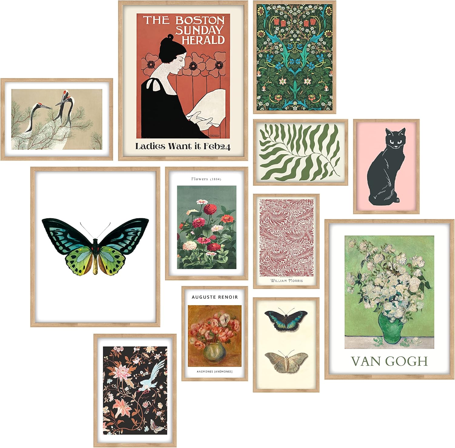 Wall Décor - 97 Decor Eclectic Decor - Maximalist Decor, Colorful Eclectic Home Decor, Eclectic Wall Decor, Eclectic Wall Art Prints Set for Bedroom, Painting Japanese Contemporary Art Museum Gallery (UNFRAMED)