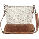 Myra Bag Bucket Bags for Women - Canvas Bucket Purse with Genuine Leather Detailing, Boho Purses for Women