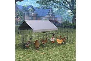 Large Metal Chicken Coop 86" L x 40" W x 40" H, Chicken Runs for Yard with Waterproof Cover, Portable Poultry Cage Pet Plaype
