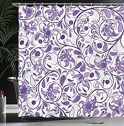 Ambesonne Vintage Shower Curtain, Oriental Scroll