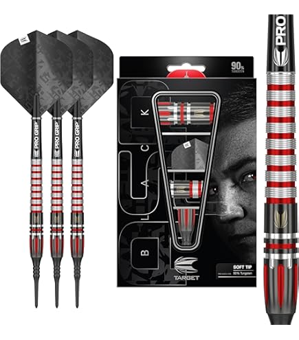 Amazon.com : Target Japan Rising Sun G10 Soft Tip Darts 21.5g, 95