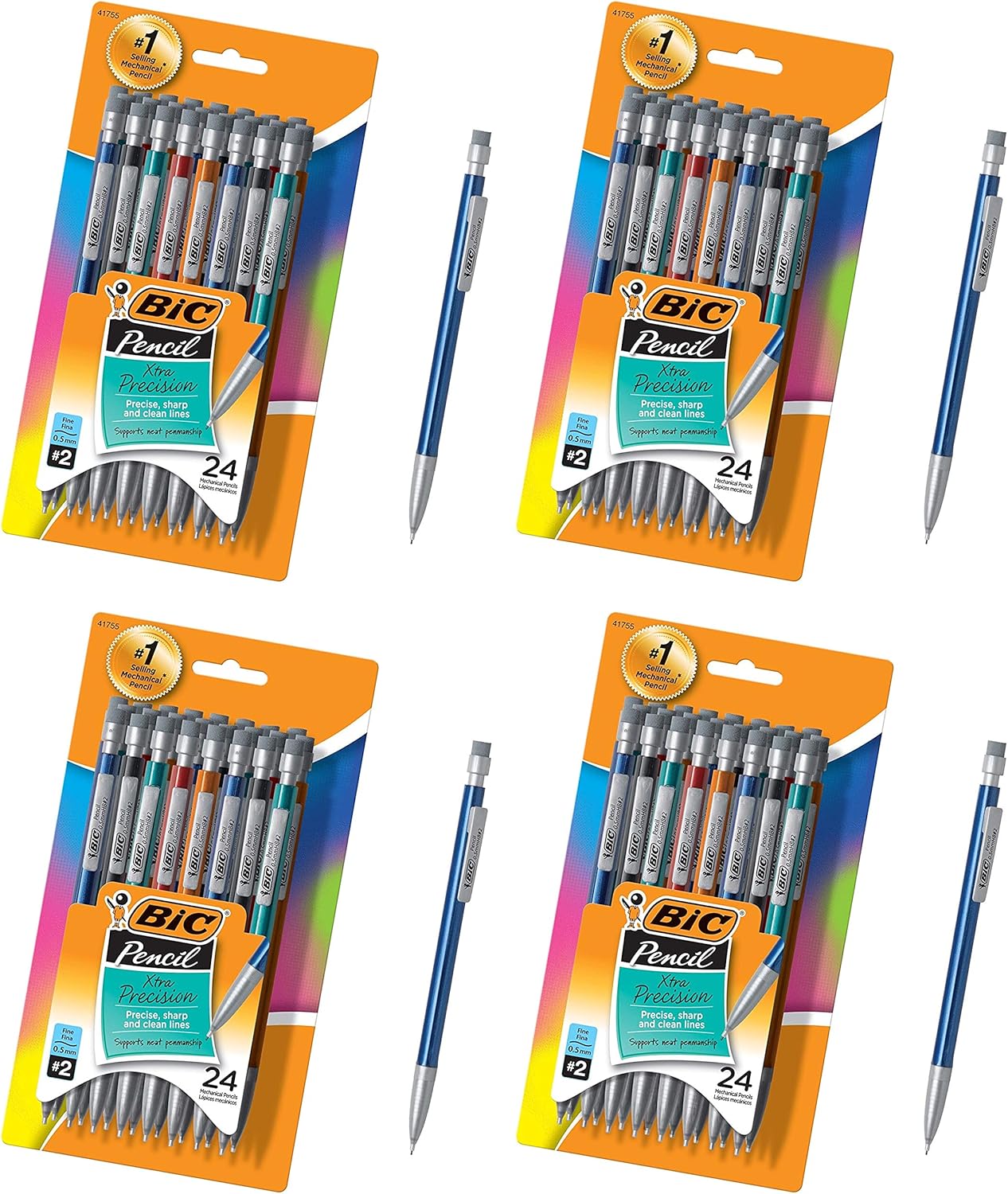 BIC XtraPrecision Pack 4 Cleanly Erases and Smudge Doesnt Ct, 24 (0