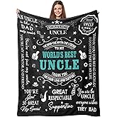 Zawqiye Best Uncle Gifts for Men, Uncles Gift from Niece Nephew, Great Fathers Day Birthday Gifts for Uncle, Uncles Birthday Blanket 50"x60"