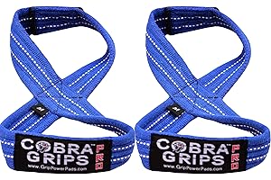 GRIP POWER PADS Deadlift Straps Figure 8 Loop Lifting Straps The #1 Choice for Power Lifters weightlifters workout Enthusiasts