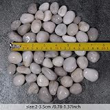 Hisredsun 2.1 lb White Polished River Stones for Decor Potting 2-3.5 cm view 2