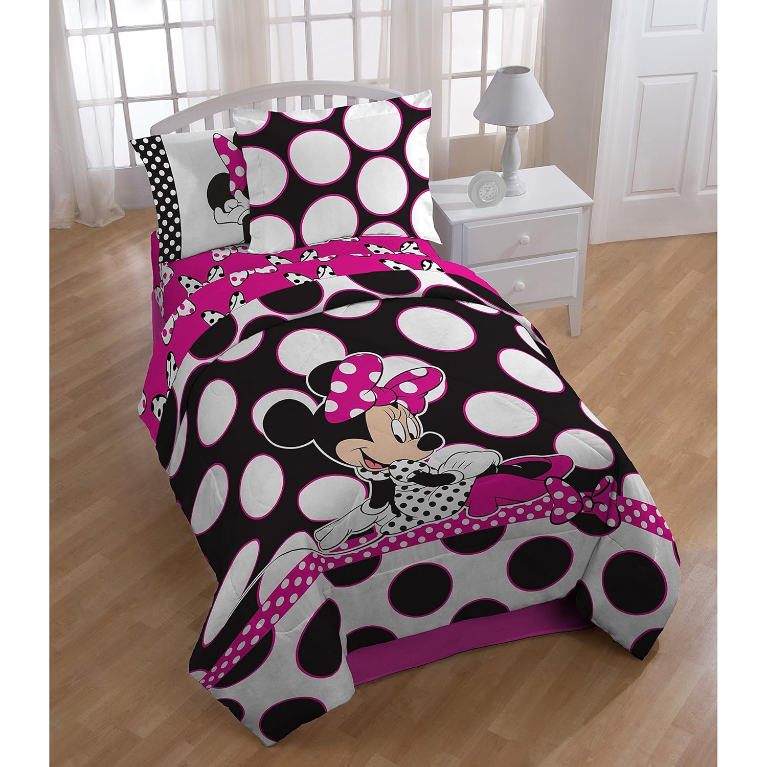 Hot Sale Lo 5 Piece Girls Pink Black White Disney Minnie Mouse