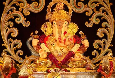 Buy wallpics Ganpati Bappa Wallpapers Fully Waterproof Vinyl Sticker