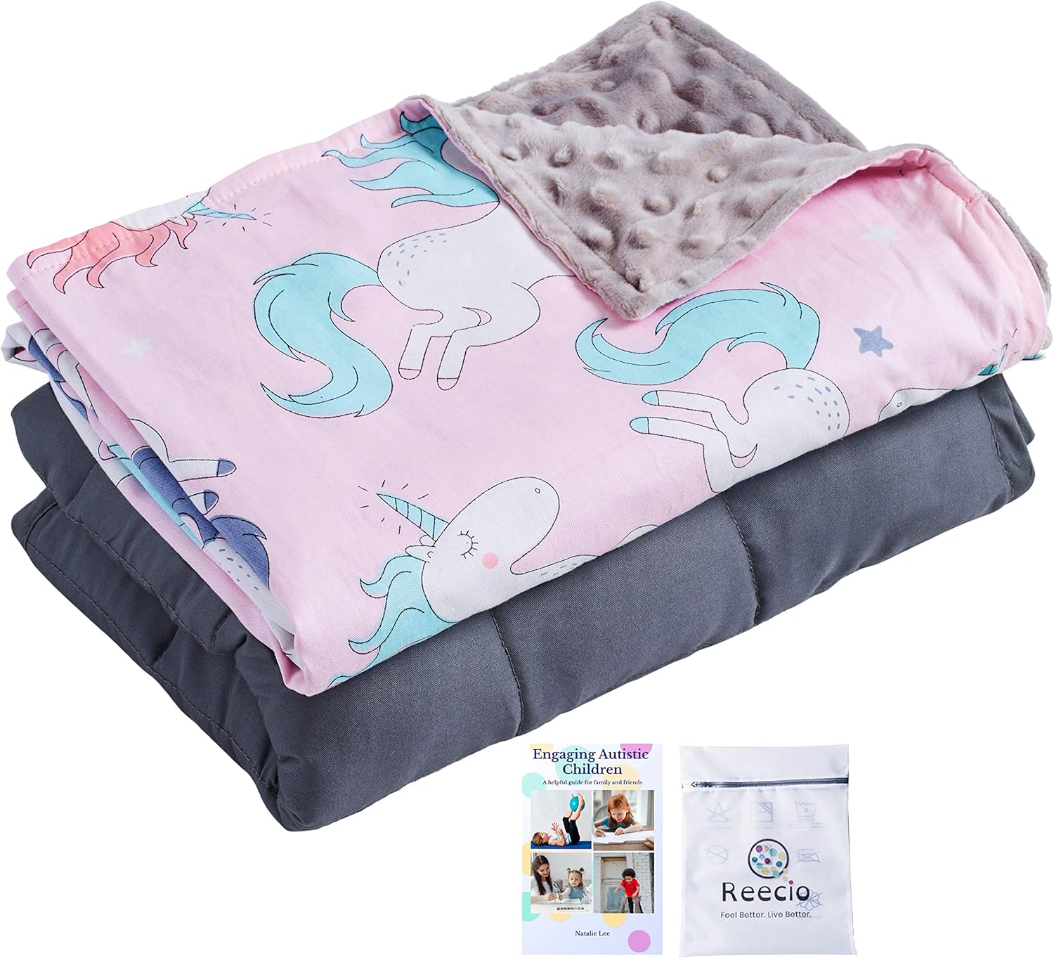 Reecio Sensory Weighted Lap Pad for Kids (5 lbs, 24x36in