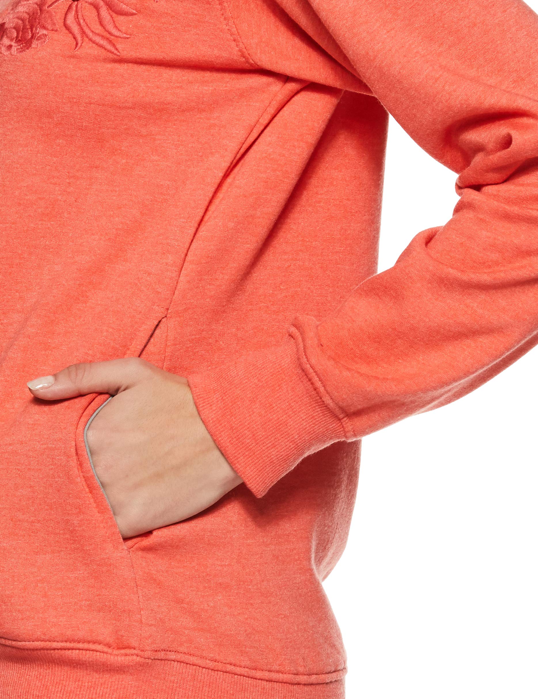 Qube By Fort Collins Women Cotton Crew Neck Sweatshirt 305 SMU_L_Coral_Coral_L 4
