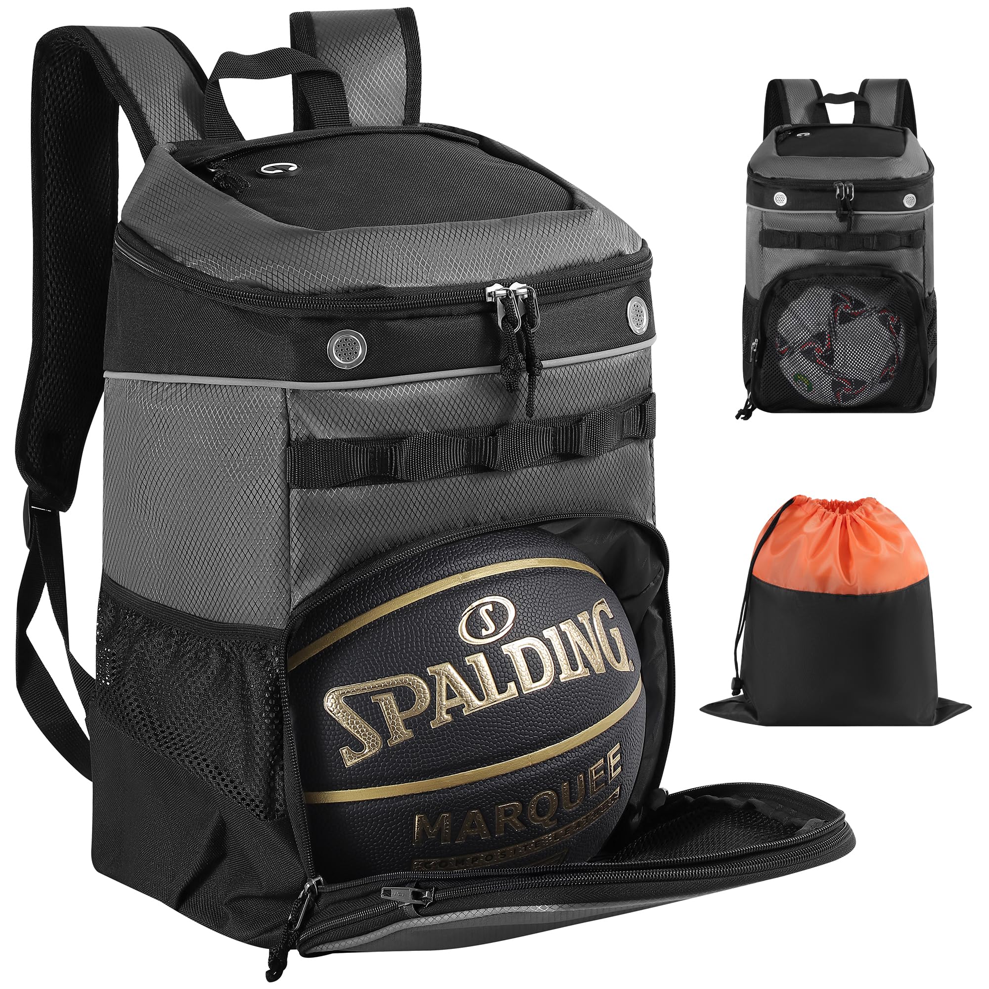 TRAILKICKER Basketball Bag with Ball Compartment - Sports Equipment Backpack for Men's Soccer, Volleyball & Gym