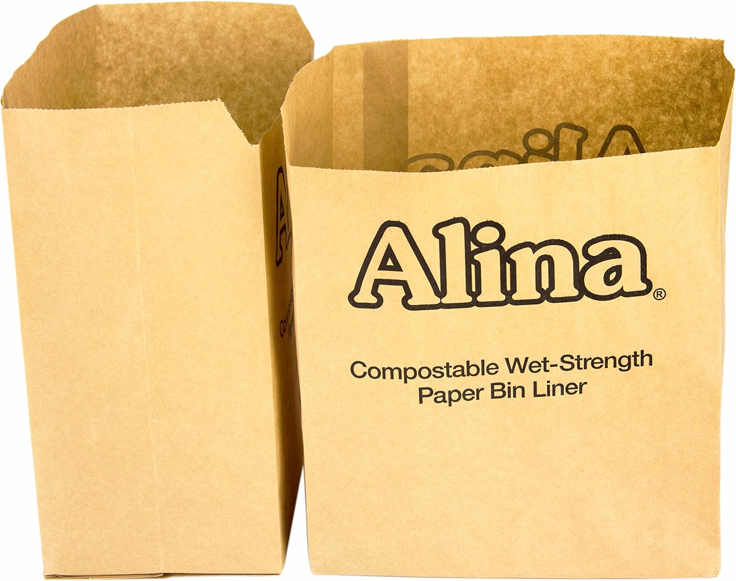 Alina 25 x 6L to 8L Compostable Paper Caddy Bin Bag/Food Waste Bin