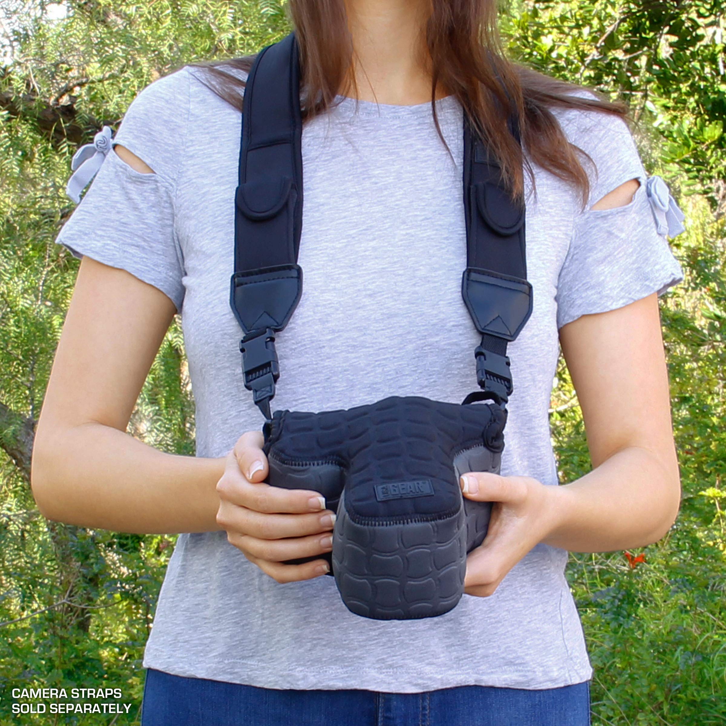 USA GEAR FlexARMOR X DSLR SLR Camera Case Sleeve with Deluxe Padded