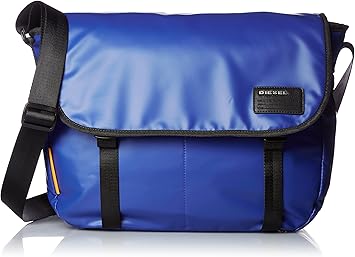 mens blue messenger bag