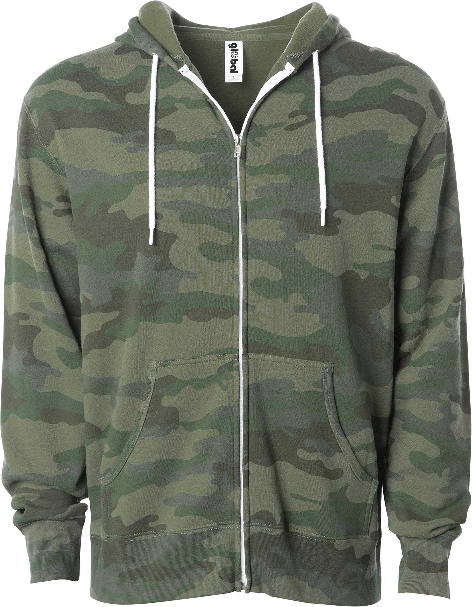 Slim Fit Lightweight Zip Up Hoodie Men and Women Hooded Sweatshirt