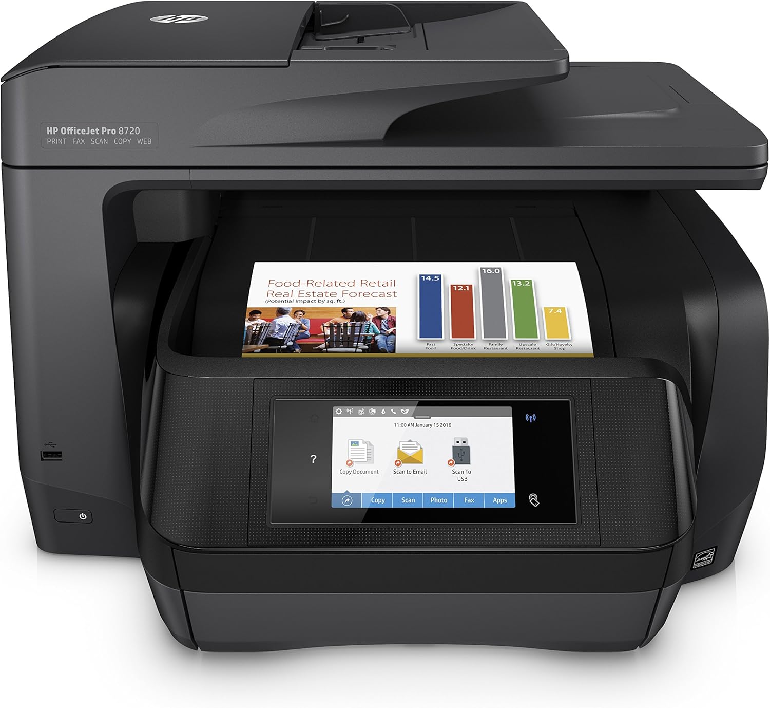 Amazon.com: HP OfficeJet Pro 8720 All-in-One Wireless Printer, HP Instant Ink or Amazon Dash replenishment ready - Black (M9L74A): Electronics