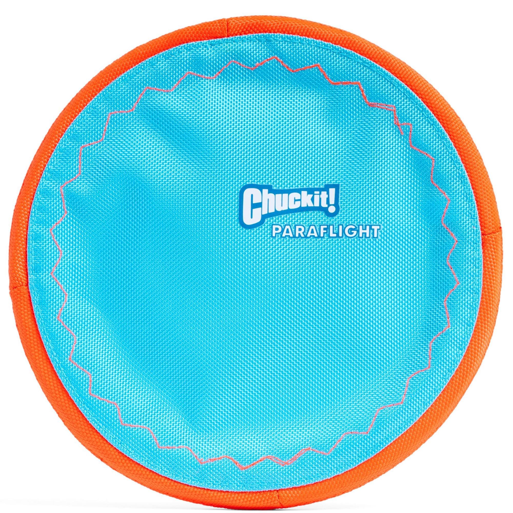 Chuckit! Flying Disc Dog Toy Paraflight Floating Frisbee Fetch Play Lightweight Tossing Frisbee Toy for Dogs for Land and Water - Large