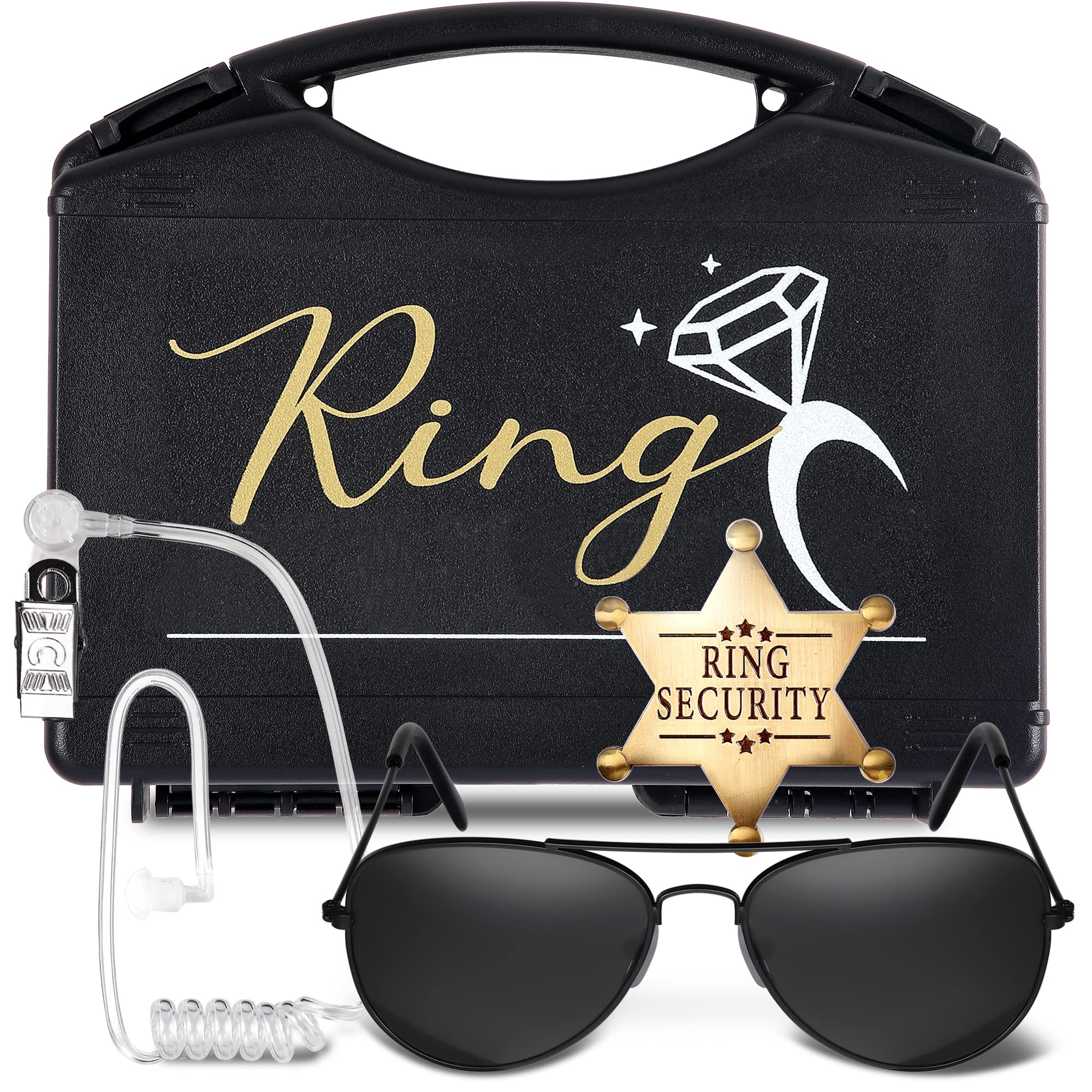Photo 1 of YOTNUS Ring Box Bearer Security Wedding Set Gifts Sun Glasses,Ring Box Security Badge and EarPiece (Set 1)