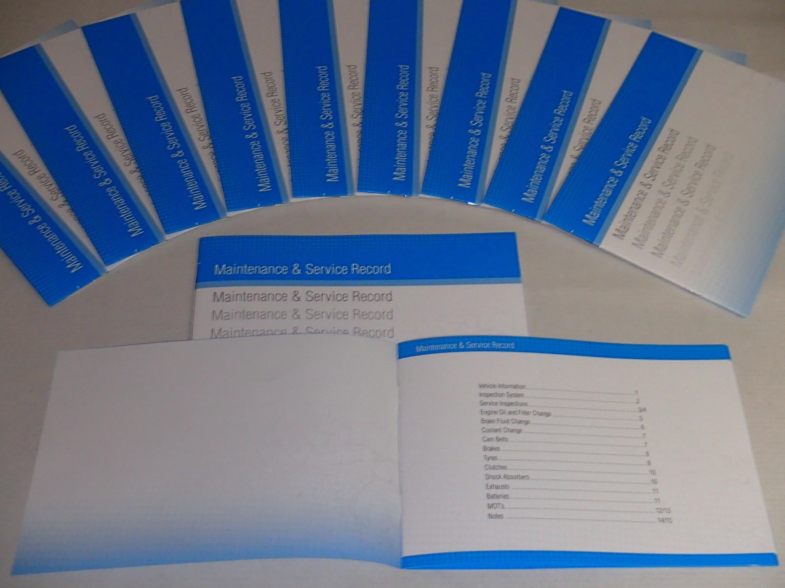 Generic Service History Book Suitable For All Mini Cars Blue