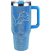 The Memory Company Officially Licensed NFL Game Day Tumbler - 40oz Stainless Steel Double-Wall Insulated Team Color Bling Cup with Team Logo, NFL Licensed Sports Travel Mug with Lid & Straw