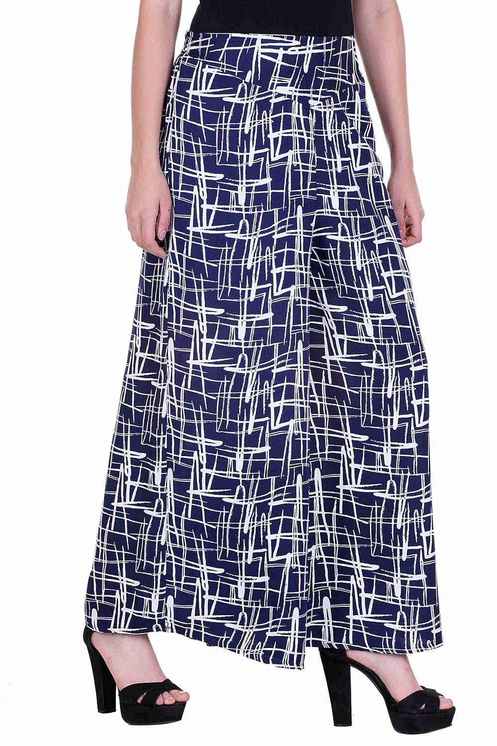 deewa lined blue printed palazzo