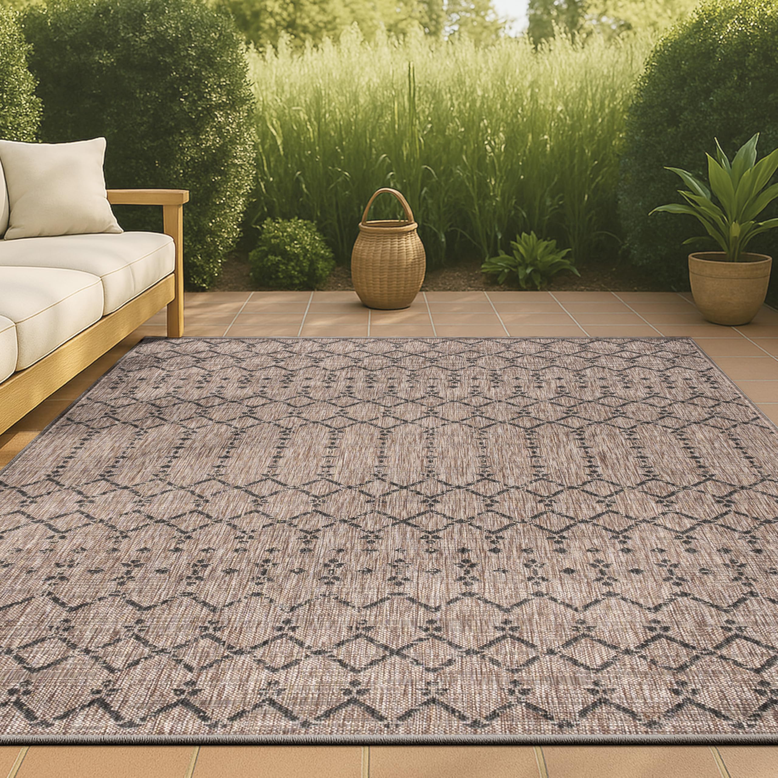 Picture of JONATHAN Y SMB108D-8 Ourika Moroccan Geometric Textured Weave Indoor ...