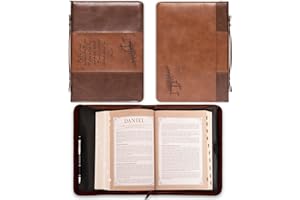 Christian Art Gifts Men or Women's Classic Bible Cover Gospel John 3:16, Brown Faux Leather, Medium