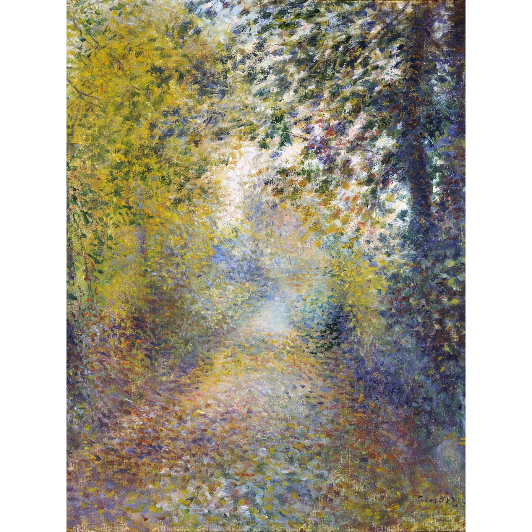 Renoir In The Woods Painting Landscape Large Art Print Poster Wall Decor Premium Mural