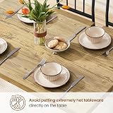 Yaheetech 4-Piece Dining Set Table 110x70 cm Brown with 4 Chairs view 5
