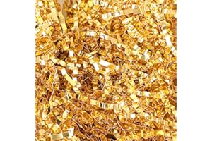 TCAIRG Gold Crinkle Cut Paper Shred Filler (1/2 LB) for Gift Wrapping and Basket Filling - Shredded Paper for Gift Box, Box Confetti Shredded, Box Stuffing
