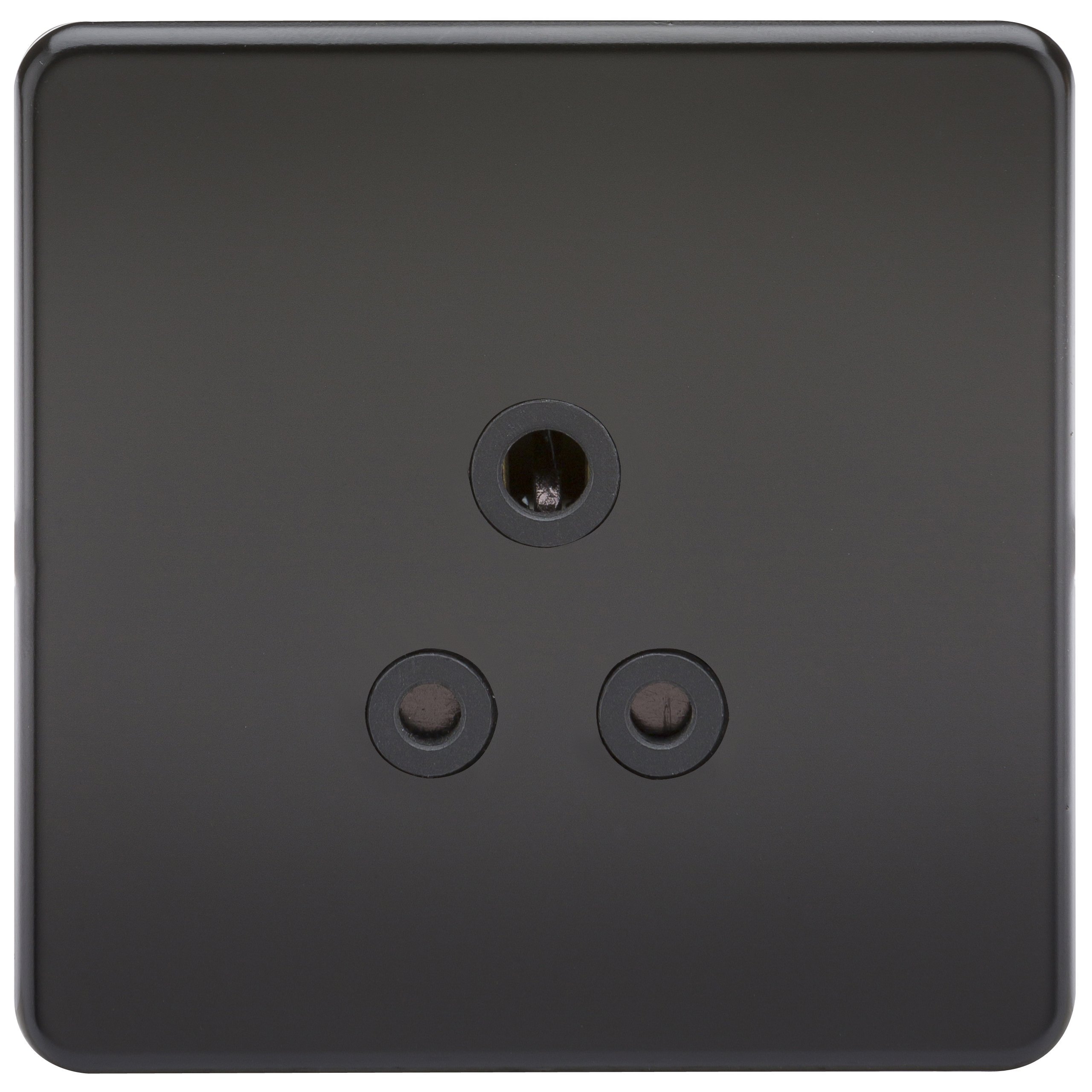 Knightsbridge SFAV5AMB Screwless 5A Unswitched Socket-Matt Black Insert