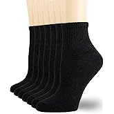 NevEND 6 Pairs Women's Mini Crew/Ankle Cotton Athletic Socks with Thick Cushioned 9-11