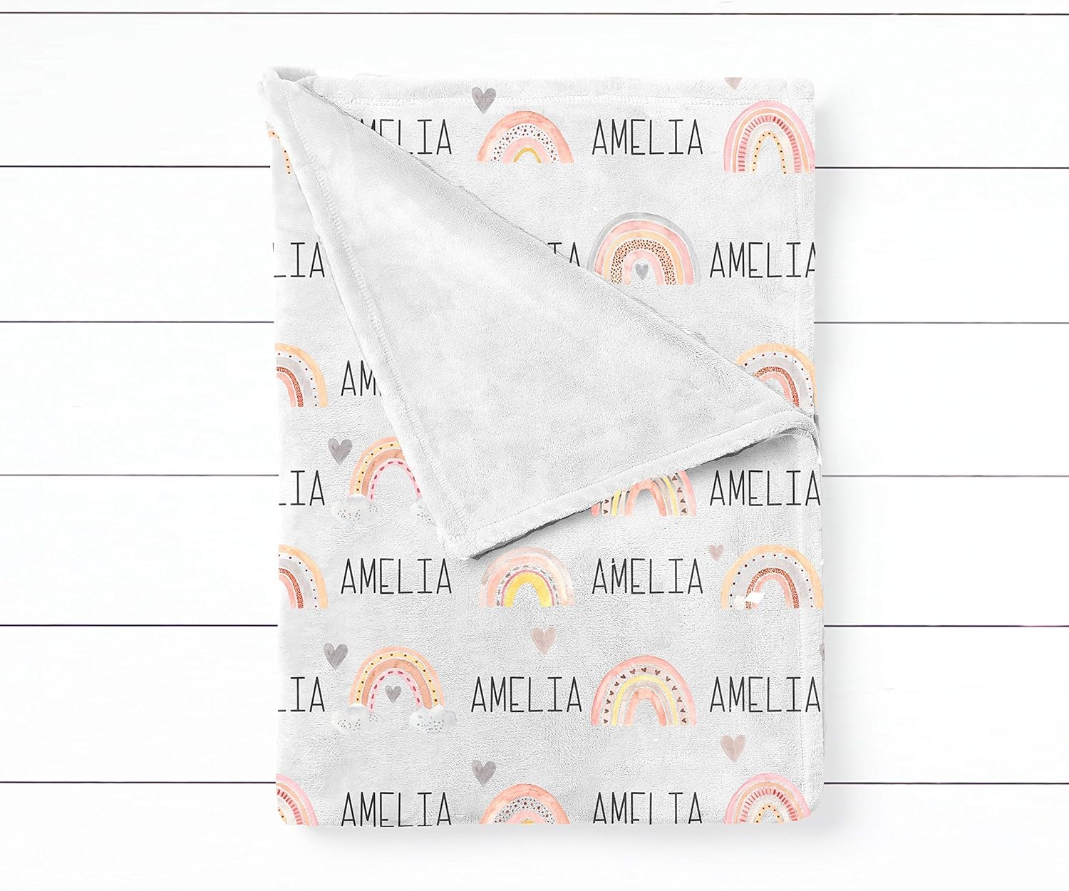 neutral rainbow swaddle