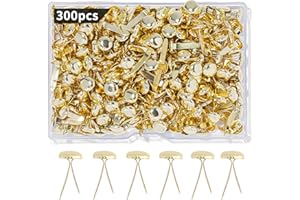 MONIGTE Brass Fasteners,300 Pcs Brads for Paper Crafts,Small Brads Metal Gold Brads for Paper Fasteners Scrapbooking DIY,Handmade Cards School Project Supplies