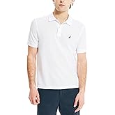 Nautica Men's Classic Short Sleeve Solid Performance Deck Polo Shirt