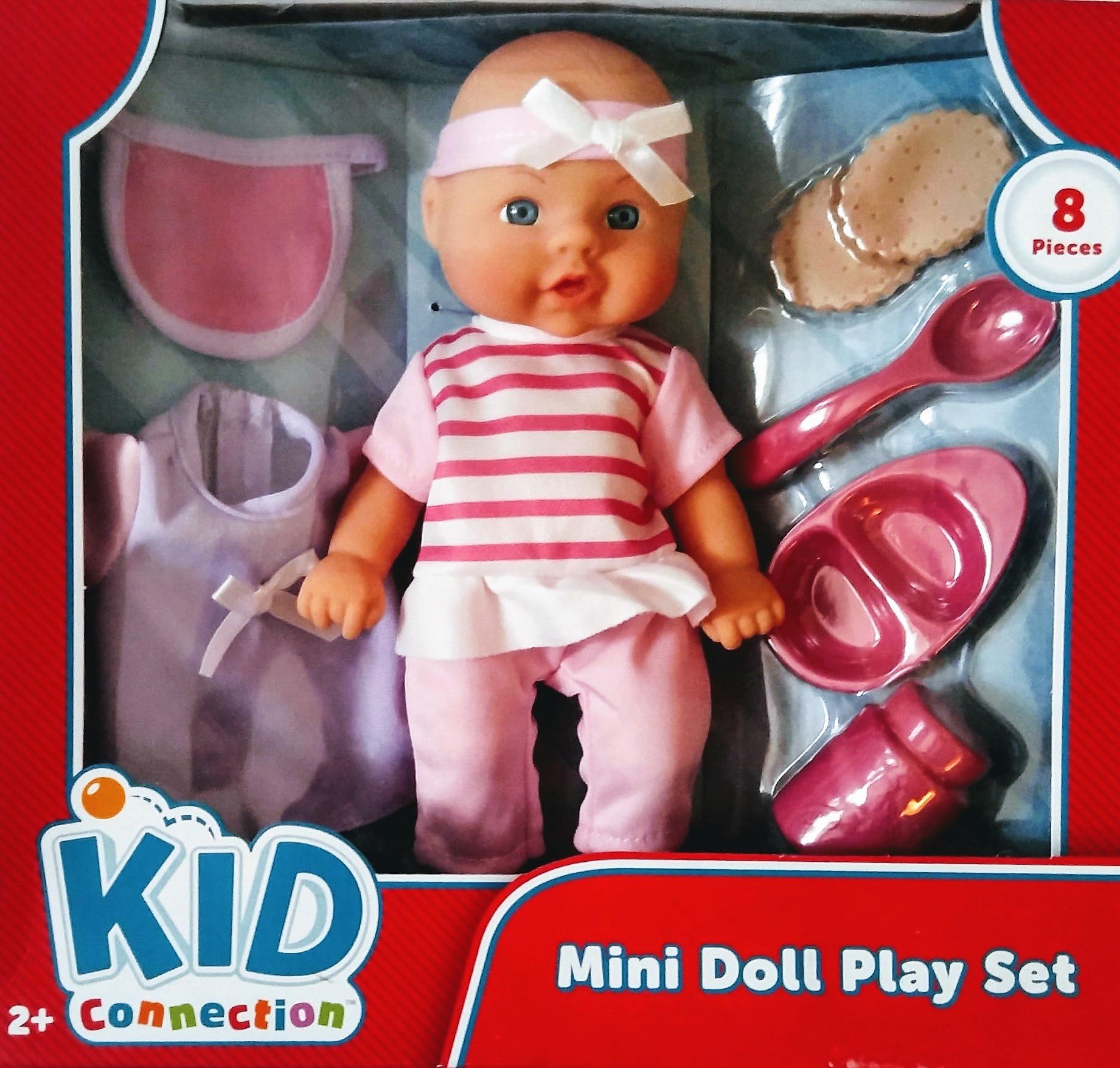 Kids Connection Mini Doll Playset 8 Pieces