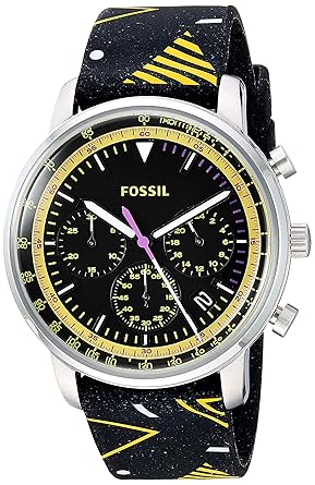 goodwin chronograph black silicone watch