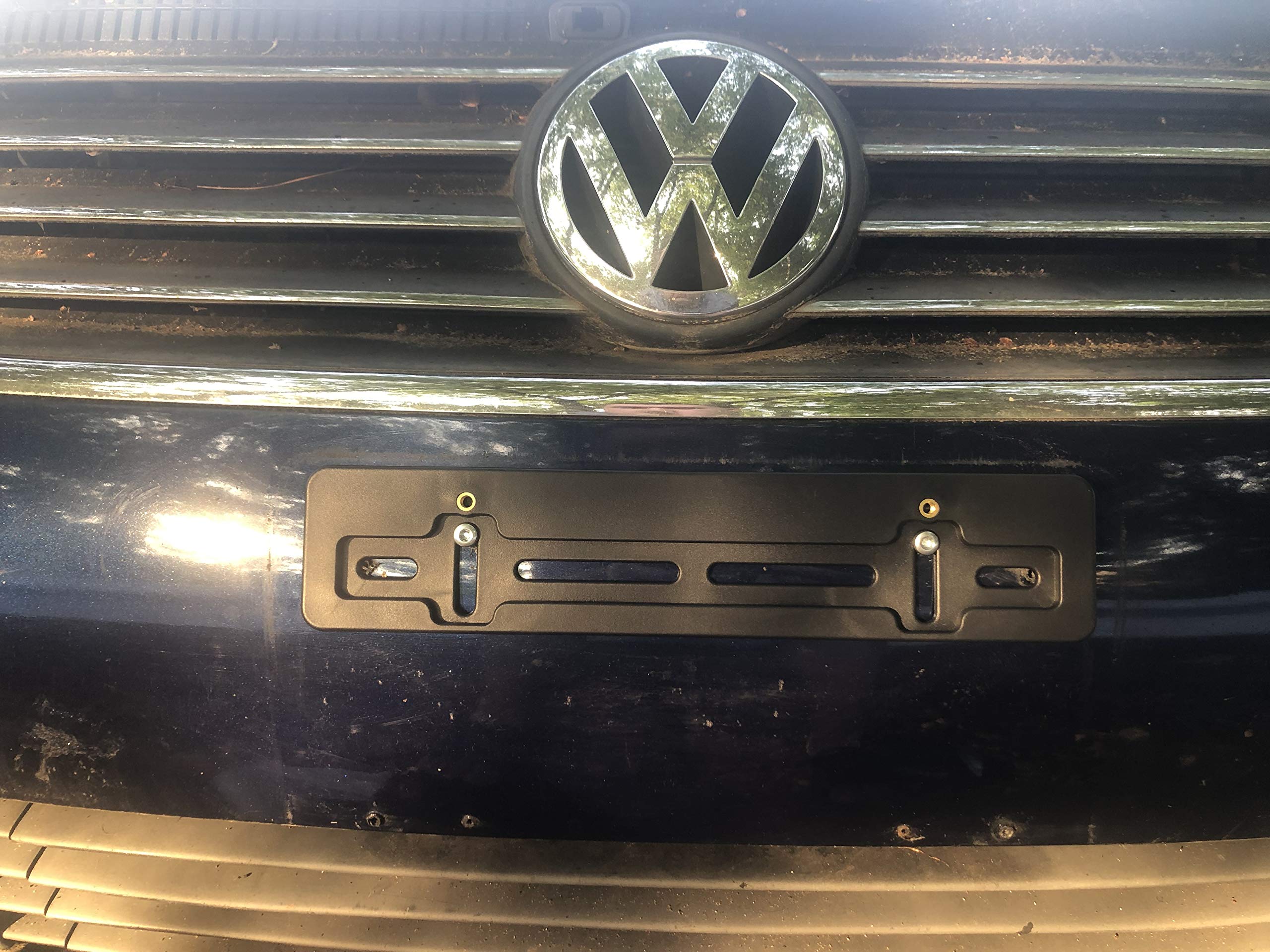 Front Bumper License Plate Bracket for VW Volkswagen & 6 Secure Screws & Wrench Kit