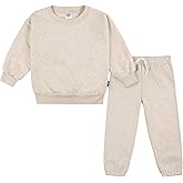 Gerber Baby Girls' Toddler 2-piece Fleece Sweatshirt and Jogger Set
