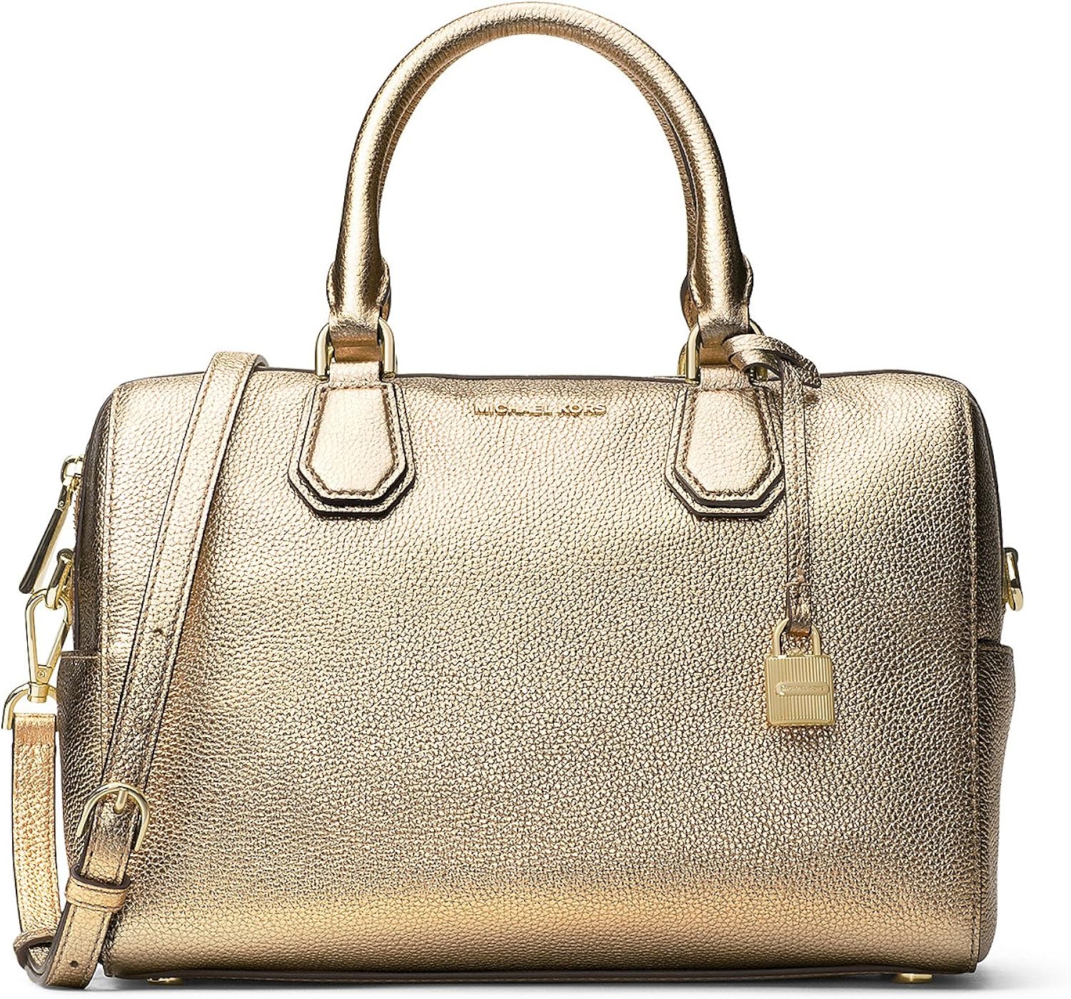 michael kors duffle bag gold